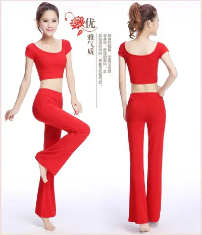 Women's Black Cotton Applique Flared Dance Pants - 12