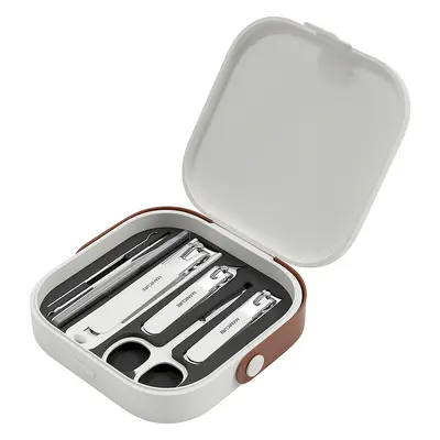 Nail clipper set with ear pick, portable box, stainless steel - 8