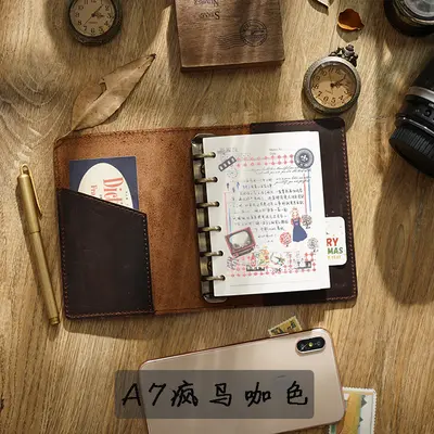 A5 Leather Thread-Bound Travel Journal, Handmade Notebook - 9