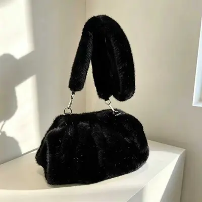 Women's Plush Pleated Cloud Shoulder Crossbody Bag - 11