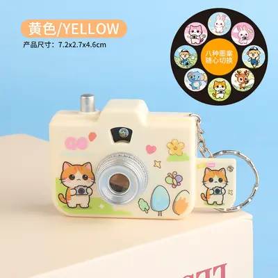 Cartoon Mini Camera Keychain with Projection, Kids' Toy - 11