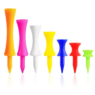 Renkli plastik golf tee seti, sınırlayıcı tee yuvası
