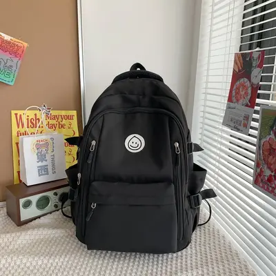 Grenzüberschreitender Rucksack koreanischer Stil Instagram-Stil vielseitiger Universitäts-Schülertasche Damen japanischer Stil Nylon-Mittelschüler-Rucksack großer Kapazität - 7