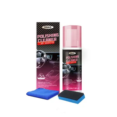 OGAS Car Interior Polish and Stain Remover for Ceiling and Plastic Parts, No-Rinse - 10