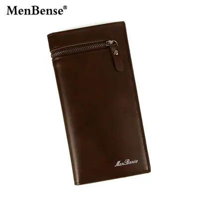 Large-Capacity Men's Long Wallet with Zipper and Card Slots - 7