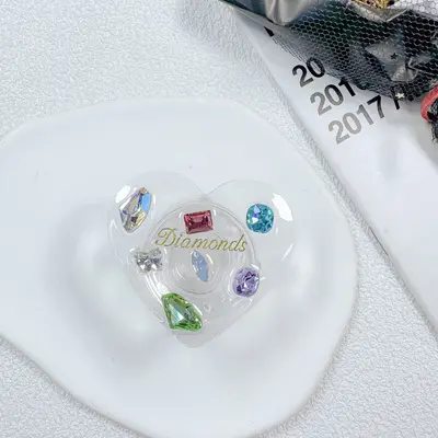 Bunte Strass-Handyhalterung Airbag klebbar ausziehbar - 7