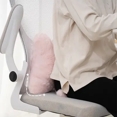 Grenzüberschreitend gebogenes rosafarbenes Sofa-Kissen, Schreibtisch- und Stuhlkissen mit weicher und komfortabler Lendenwirbelstütze, Dekoration für Bettkopf im Hauptschlafzimmer.