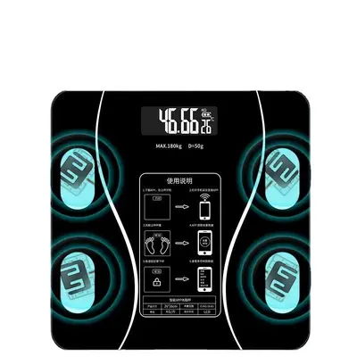 Vücut yağ ölçeği, yağ ölçeği, yetişkin Bluetooth ölçeği, vücut ölçeği, küçük elektronik tartı, ağırlık ölçeği, vücut yağ ölçeği, evde kullanım, hassas.