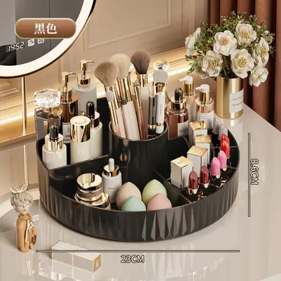 360° rotatable cosmetics storage organizer, desktop caddy - 8