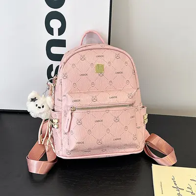 Korean-Style Campus Backpack, Large Capacity, Soft Leather Texture - 9
