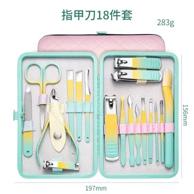 18-piece stainless steel nail scissor set - 9