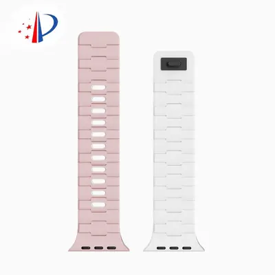 Hermes-Pattern Silicone Magnetic Strap for Apple Watch 4-9 and S10 - 7