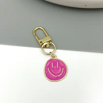 Rainbow Metal Smiley Face Keychain, First Day of School Gift - 8