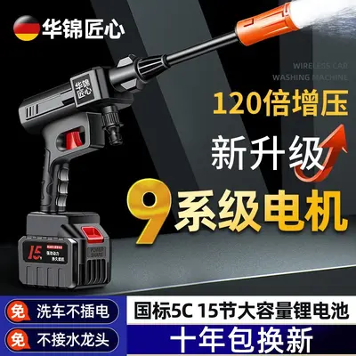 Cordless Brushless High Pressure Car Washer, Lithium Battery, Ultra High Pressure
