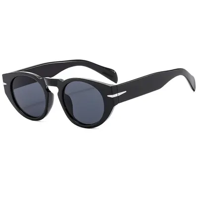 Round Men's Driving Sunglasses, Anti-UV, Wide Temples - 2