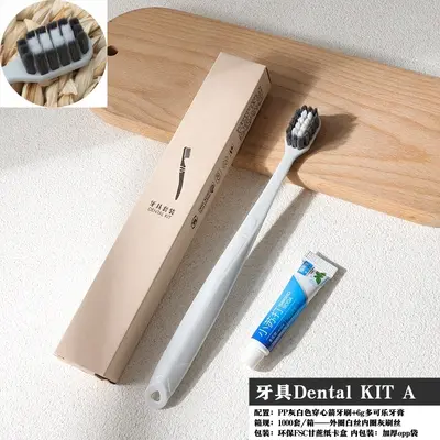 Disposable hotel toothbrush set with toothpaste, soft bristles, eco-friendly packaging - 9