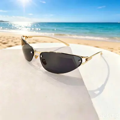 Women's Cat-Eye Metal Sunglasses, Gradient Lens, UV400 - 11