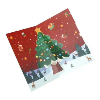 3D Pop-Up Christmas Tree Greeting Card, Corporate Blessing Card