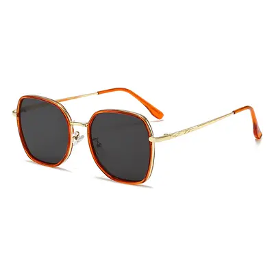 Polygon Retro Sunglasses for Women, Metal Frame - 9