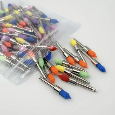 Dental Colorful Polishing Brush Polishing Cup Tooth Polishing Brush Nylon Polishing Brush Flat Head Brush Pointed Head Brush Polishing Tools - 9