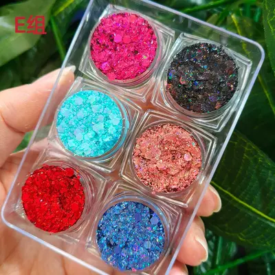 Glue-Free Glossy Gel Sequins and Glitter Powder for Stage Makeup - 11