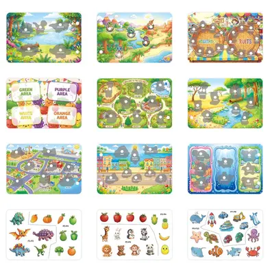 Çocuk Etkinlik Kitabı Tekrar Kullanılabilir Sticker