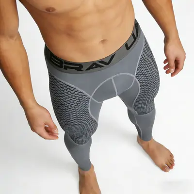 Herren Fitnesshose, Stretch, schnelltrocknend, Kompression - 3