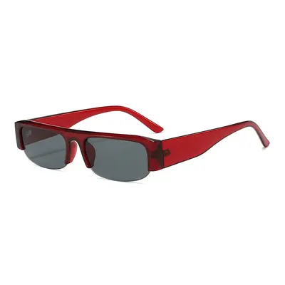 Women's Sunglasses, Square Frame, Half Frame, Flat Lens Fashion Style - 10