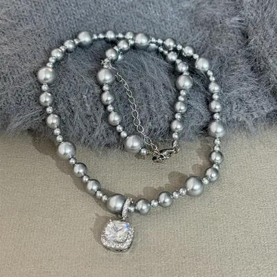Perlenkette, Luxus-Design, Kette enthalten - 8