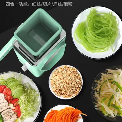 批发暴风手摇切菜器家用多功能滚筒刮刨粗细切片机土豆萝卜切丝器