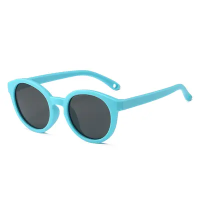 Fashionable Soft Silicone Baby Sunglasses 0-3 Years Children Round Sun Glasses UV Protection Premium High Definition Polarized