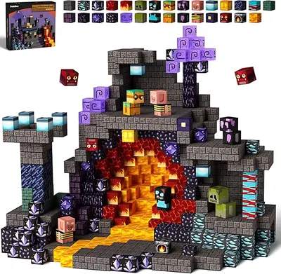 Magnetic Building Blocks Set for Children, Educational Magnetic Tiles - 10