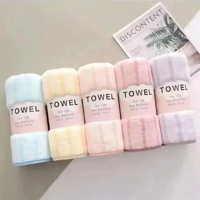 Mercan kadife havlu seti, 5 parçalı - 3