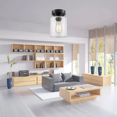 Moderne minimalistische Glas-Deckenlampe für Flur und Schlafzimmer