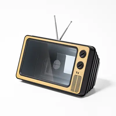 Cep telefonu ekran büyüteci 3D video büyüteç TV dramaları izlemek için, yaratıcı retro TV süsleri sınır ötesi - 8