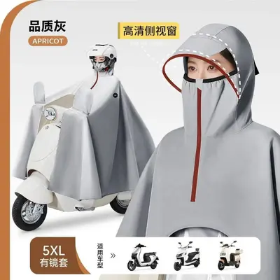 Motorrad- und E-Scooter-Regenponcho Ganzkörper wasserdicht übergroß - 9