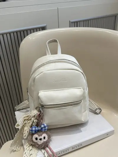 2026 Women's Mini Backpack, Solid Color, Cartoon Design, for School and Commuting - 5