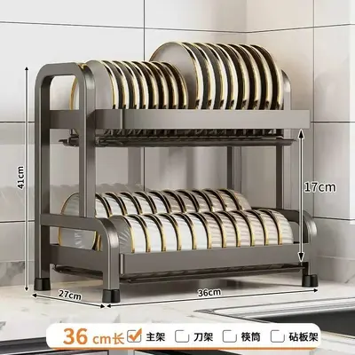 Dish drain rack kitchen storage shelf - 8