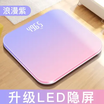 Smart LED Digital Bathroom Scale with Hidden Display, Compact Health Scale - 8