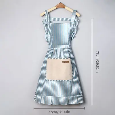 Cotton-Linen Kitchen Apron for Women, Thin and Breathable - 11