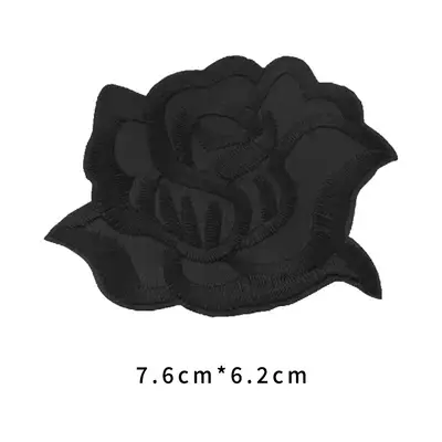 Black Embroidered Patch for Clothing Hole Repair - 13