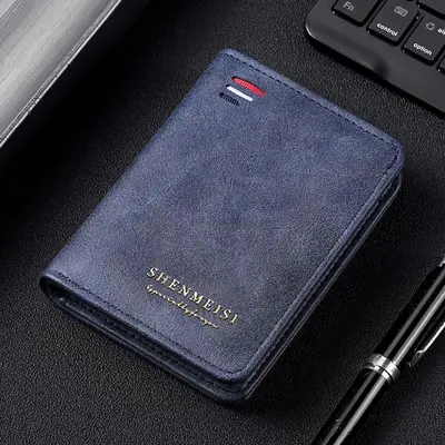 Men's Short Retro Zipper Wallet with Multiple Card Slots and Coin Pocket - 8