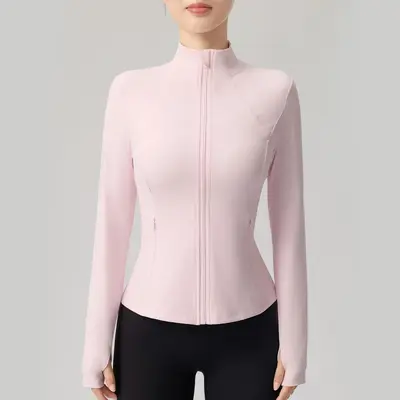 跨境红歌瑜伽服外套女运动健身上衣裸感收腹显瘦户外跑步瑜伽外套 - 11