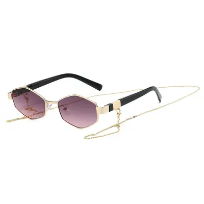 Women's Polygon Metal Sunglasses Ins Style Fashion Accessory - 4