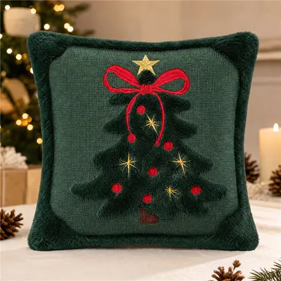 Weihnachtskissenbezüge Großhandel Neue Weihnachtsbaumkissen Benutzerdefiniert Amazon Feiertagssofa-Dekoration Rückenkissen Dekokissen - 7