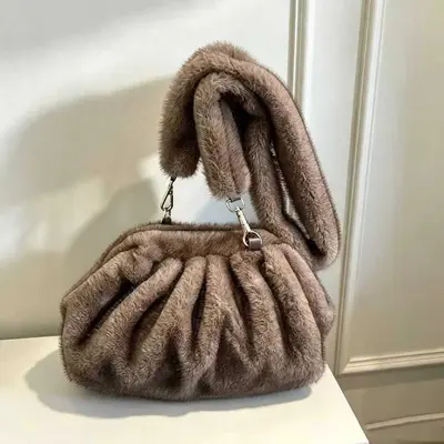 Women's Plush Pleated Cloud Shoulder Crossbody Bag - 10