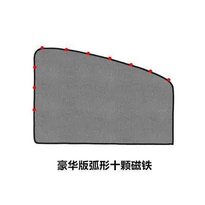 Car Window Magnetic Mesh Sunshade with 10 Strong Magnets, Heat Insulating - 9