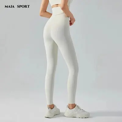 MAIA SPORT高腰瑜伽裤女夏季跑步运动紧身外穿普拉提健身服云感裤