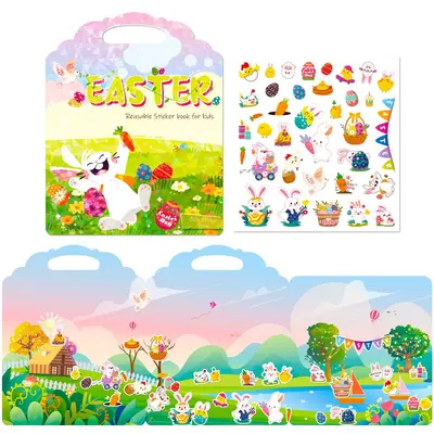 Easter Jelly Sticker Book, Quiet Book for Children