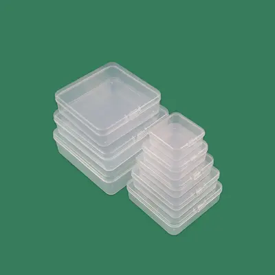 Şeffaf küçük kare kapaklı kutu alet kutusu manikür giyilebilir tırnak plastik kutu oyuncak takı sınır ötesi ihracat ambalaj kutusu - 4